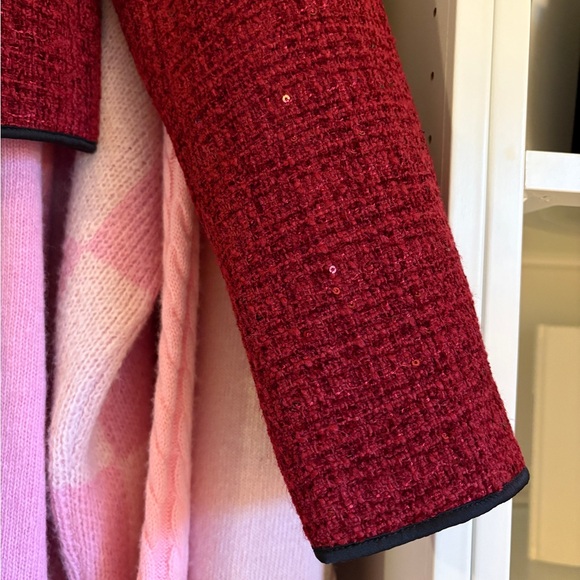 Red Tweed Women's Jacket - Picture 3 of 8